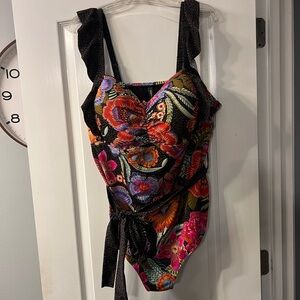 Torrid 1 piece swimsuit with tie, size 3